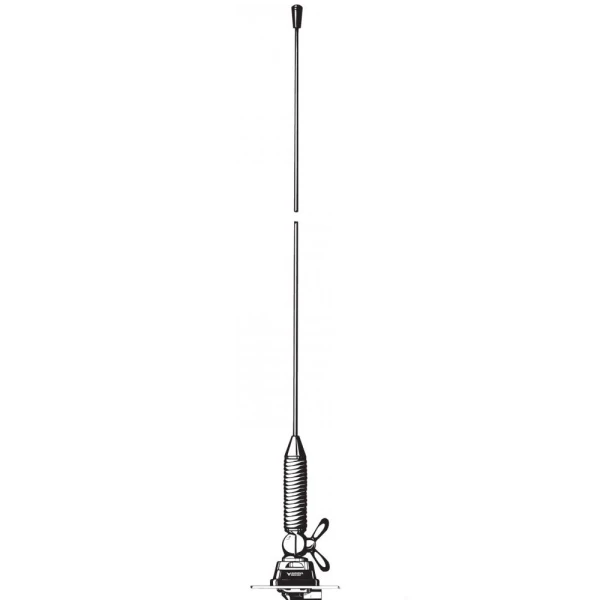 PROCOM MH2-ZR Mobile Edelstahl Stoßfeder Antenne 144-175 MHz / 175-225 MHz mit FME Anschluss ohne FME-Kabel